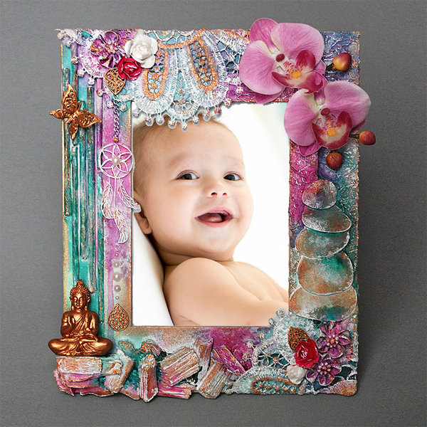 Mixed Media Bilderrahmen “Chi” für Babyfotos oder Familienbilder